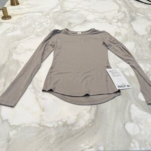 Lululemon hold tight long sleeve top in riverrock